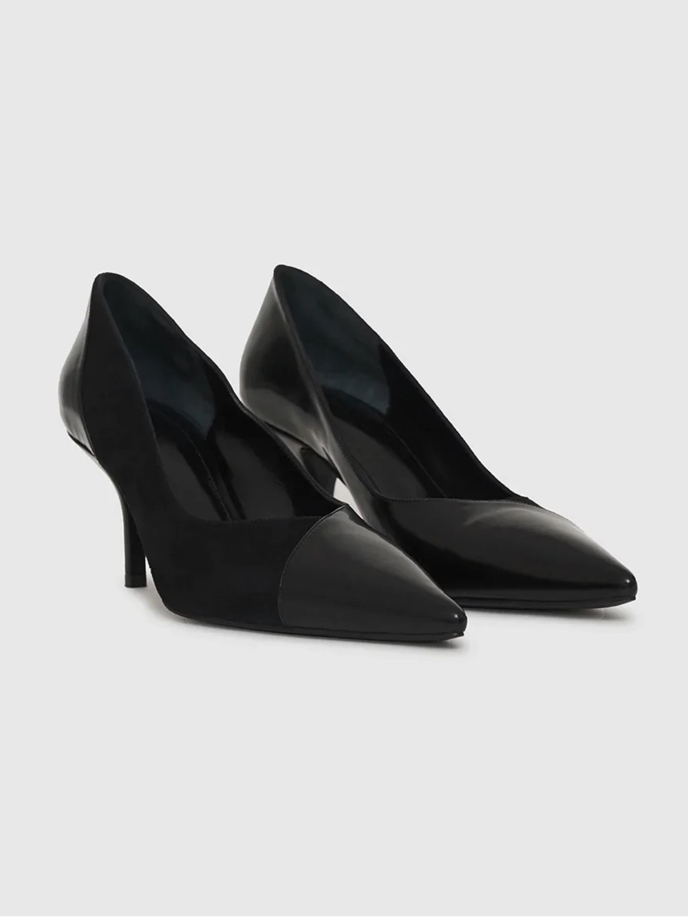 Anine Bing Devon Pumps in High-Shine and Matte Black NIB